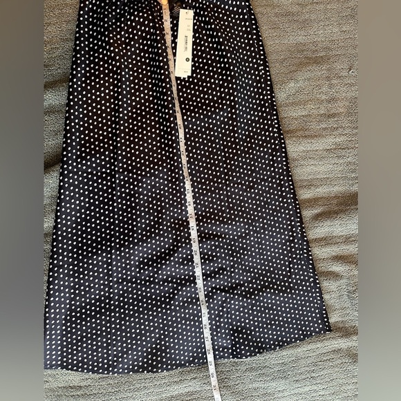 NWT Aqua Navy and White Polka Dot Midi Skirt - Picture 6 of 7
